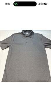 Alo Men's Performance Polo Shirt Heather Grey Size XS